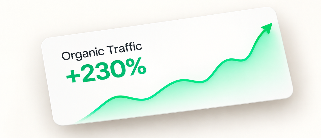 SEO Optimization - Organic Traffic Growth +230%